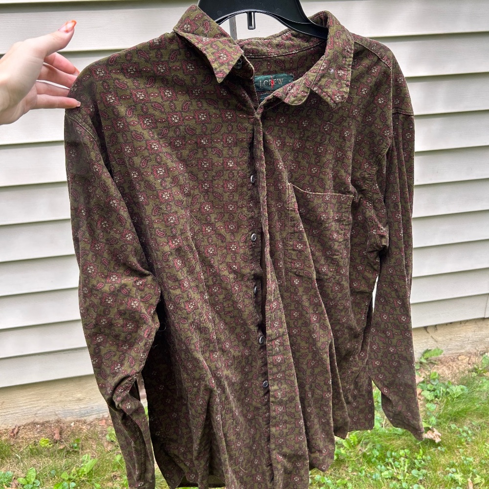 Vintage Brown Patterned Button Down
